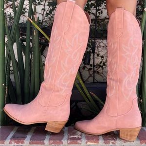 billini urson pink tall westerns cowgirl cowboy rancher boots size 8 new
